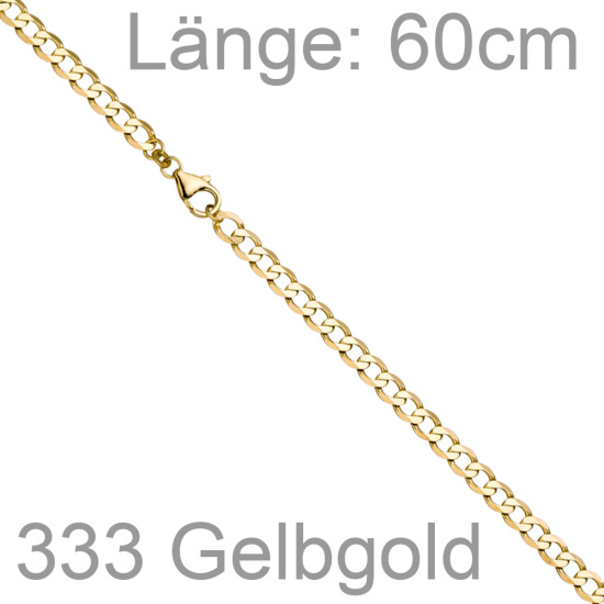 Panzerkette 333 Gold Gelbgold 5,7 mm 60 cm Kette Halskette