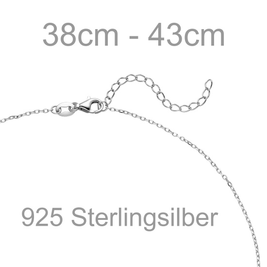 Collier Halskette Glaube Liebe Hoffnung 925 Sterling Silber 43 cm