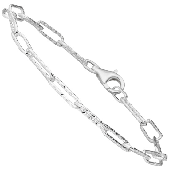 Armband 925 Sterling Silber diamantiert 21 cm Silberarmband