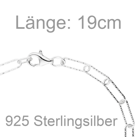 Armband 925 Sterling Silber diamantiert 19 cm Silberarmband