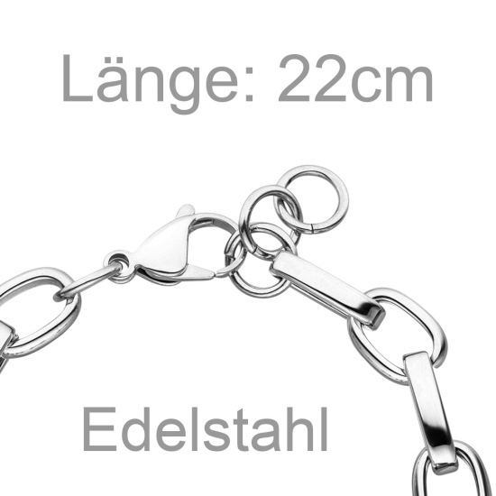 Armband aus Edelstahl 22 cm