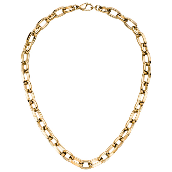 Halskette Kette Edelstahl gelbgoldfarben beschichtet 48 cm