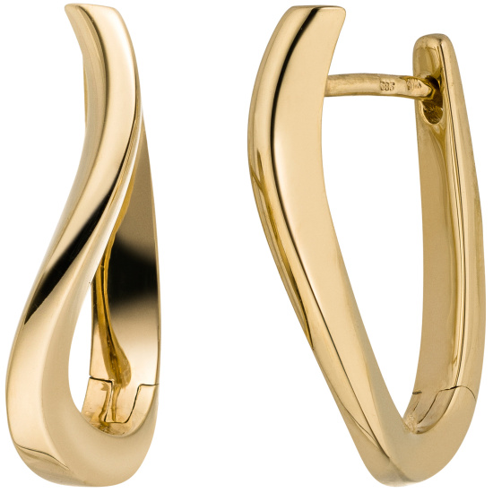 Creolen 585 Gold Gelbgold Ohrringe