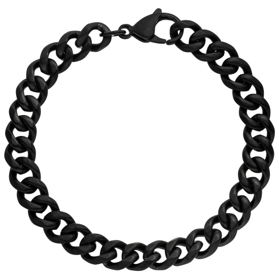 Armband Edelstahl mit schwarzer PVD-Beschichtung 21,5 cm
