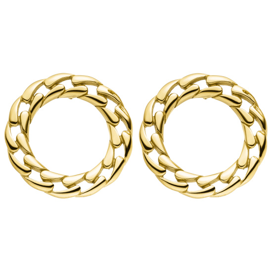 Ohrstecker Kreis Edelstahl goldfarben beschichtet Ohrringe