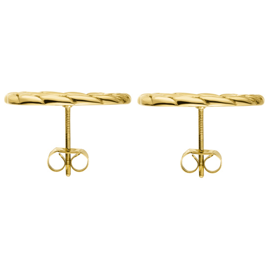 Ohrstecker Kreis Edelstahl goldfarben beschichtet Ohrringe