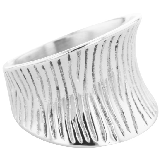 Damen Ring Edelstahl breit