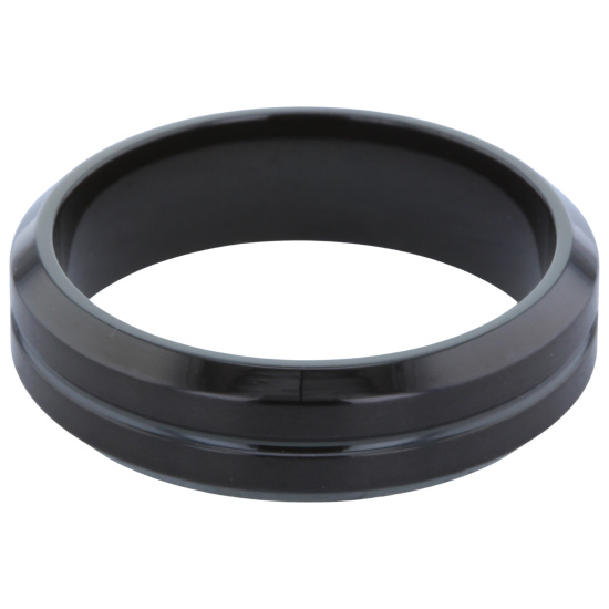 Herren Ring Edelstahl matt schwarz beschichtet