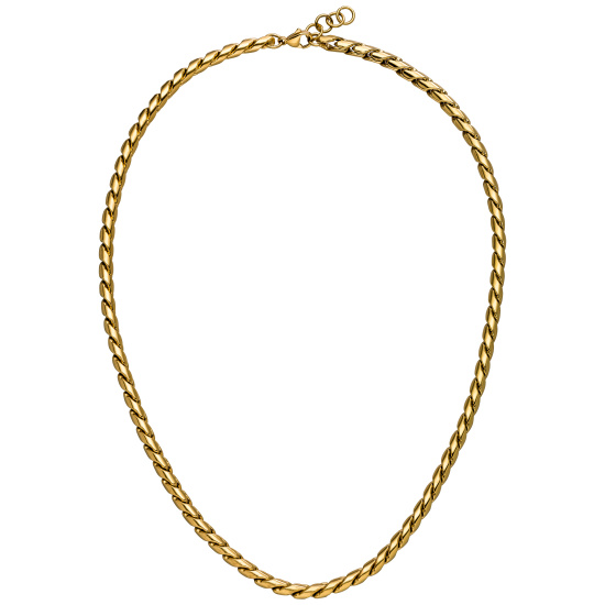 Collier Halskette Edelstahl goldfarben beschichtet 47 cm