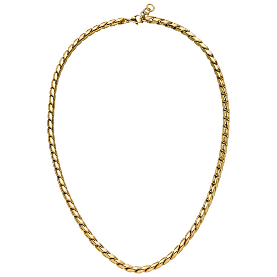 Collier Halskette Edelstahl goldfarben beschichtet 47 cm