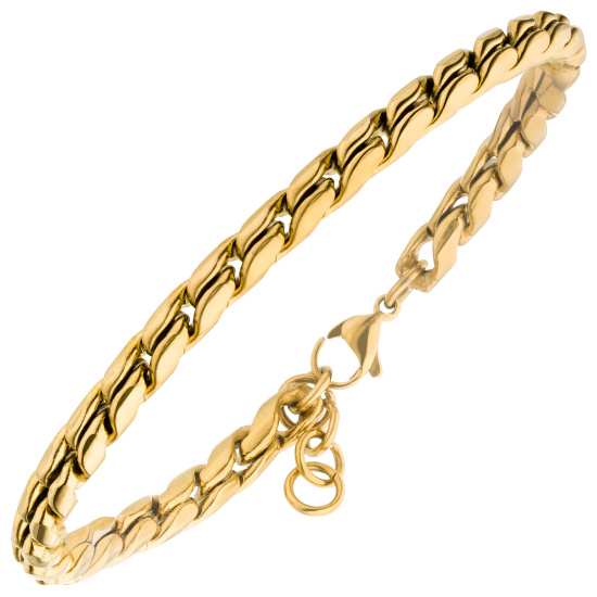 Armband Edelstahl goldfarben beschichtet 21 cm