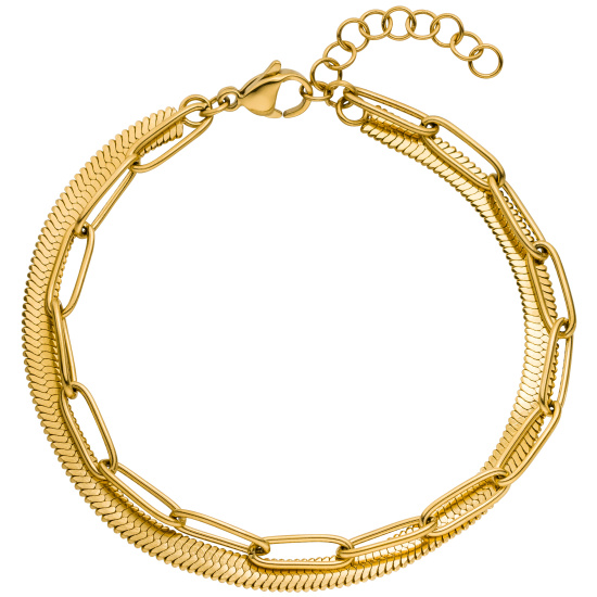 Armband aus Edelstahl goldfarben beschichtet 20 cm