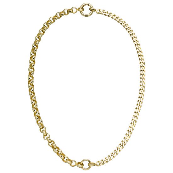 Collier Halskette 925 Sterling Silber vergoldet 45 cm