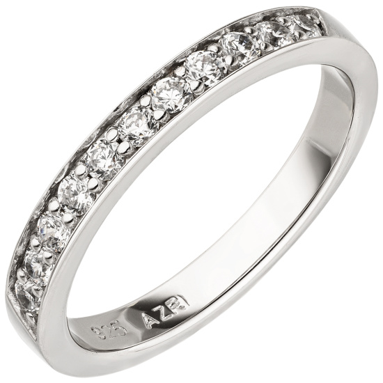 Damen Ring 925 Sterling Silber 11 Zirkonia