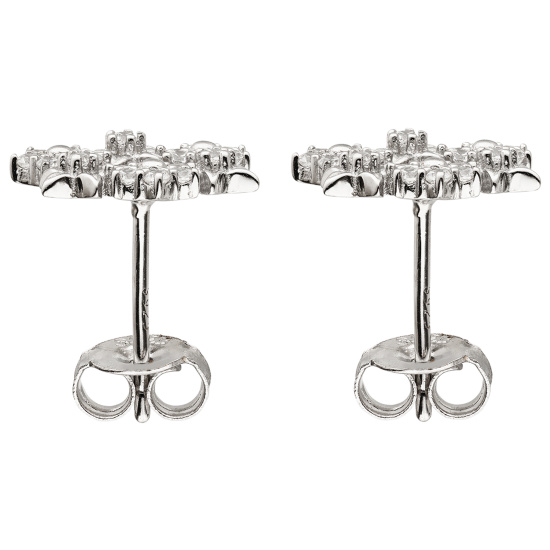 Ohrstecker Blume 925 Sterling Silber 42 Zirkonia Ohrringe