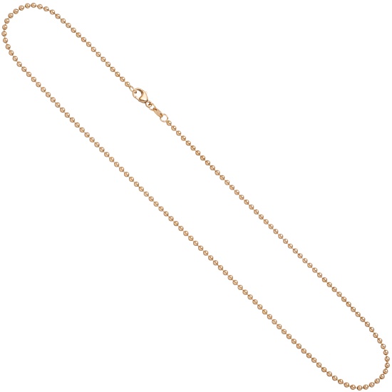 Kugelkette 585 Rotgold 2,0 mm 45 cm Gold Kette Halskette Rotgoldkette Karabiner