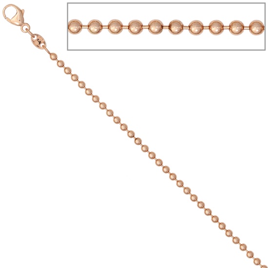 Kugelkette 585 Rotgold 2,0 mm 45 cm Gold Kette Halskette Rotgoldkette Karabiner