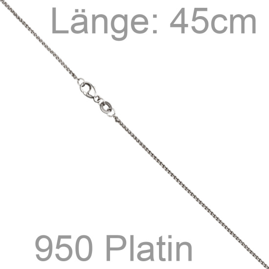 Venezianerkette 950 Platin 1,2 mm 45 cm Kette Halskette Karabiner