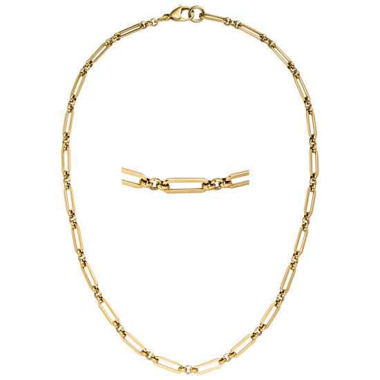 Collier Halskette Edelstahl goldfarben 45 cm