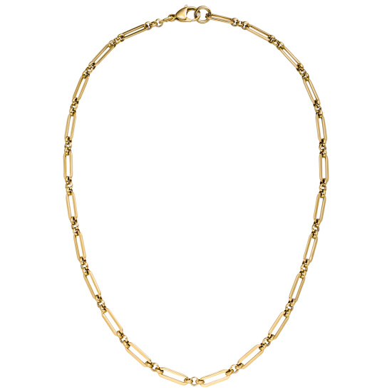 Collier Halskette Edelstahl goldfarben 45 cm