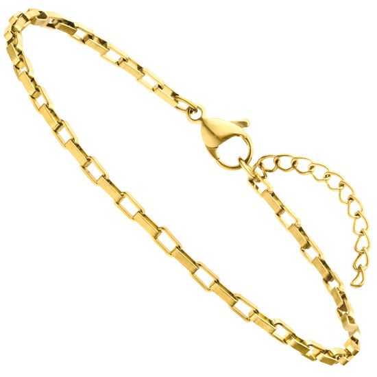 Armband Edelstahl goldfarben 20 cm