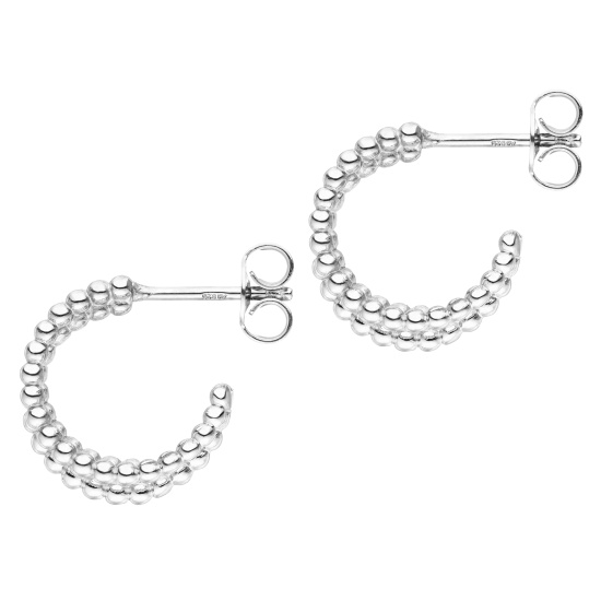 Halbcreolen 925 Sterling Silber Ohrringe Creolen