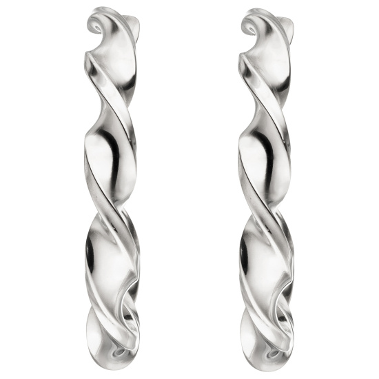 Halbcreolen 925 Sterling Silber Ohrringe Creolen