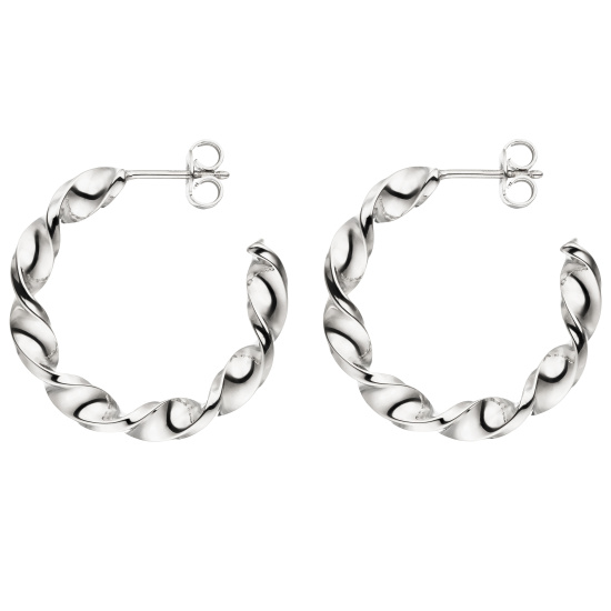 Halbcreolen 925 Sterling Silber Ohrringe Creolen