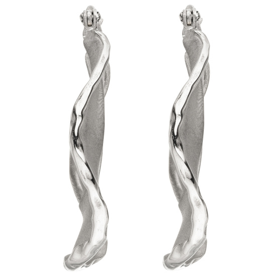 Creolen 925 Sterling Silber mattiert Ohrringe