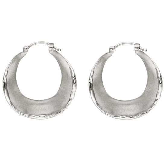 Creolen 925 Sterling Silber mattiert Ohrringe
