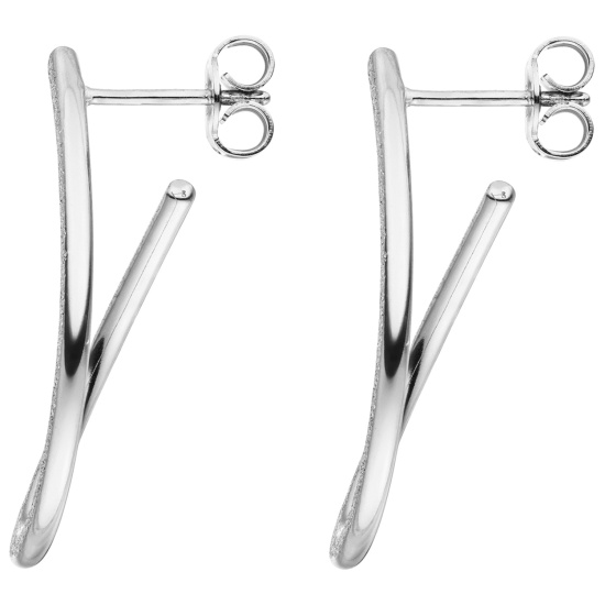 Halbcreolen 925 Sterling Silber Ohrringe Creolen