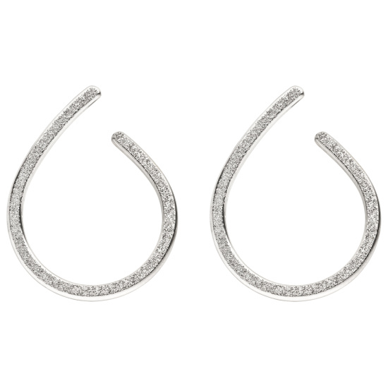Halbcreolen 925 Sterling Silber Ohrringe Creolen