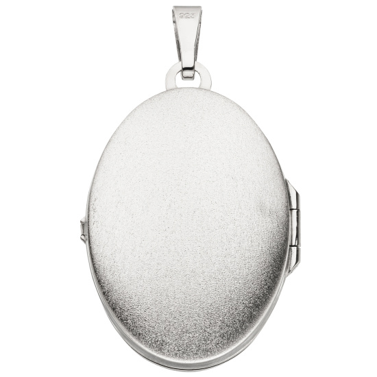 Medaillon oval 925 Sterling Silber bicolor vergoldet