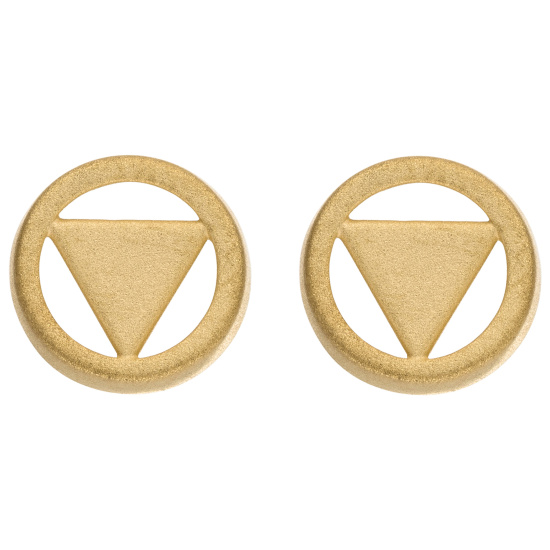 Ohrstecker Dreieck 375 Gold Gelbgold mattiert Ohrringe
