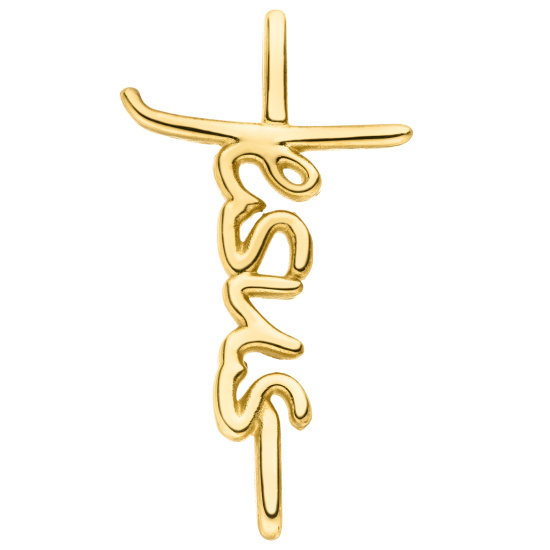Anhänger Kreuz Jesus 375 Gold Gelbgold
