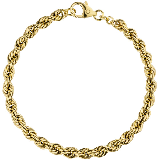 Kordelarmband 585 Gold Gelbgold 3,2 mm 19 cm
