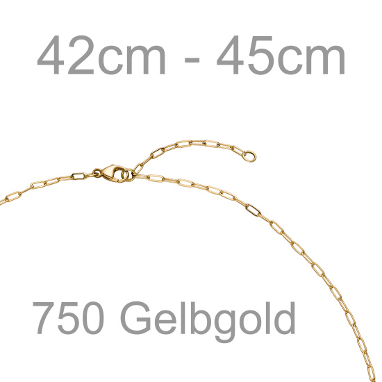 Halskette 750 Gold Gelbgold 45 cm Kette Goldkette Karabiner