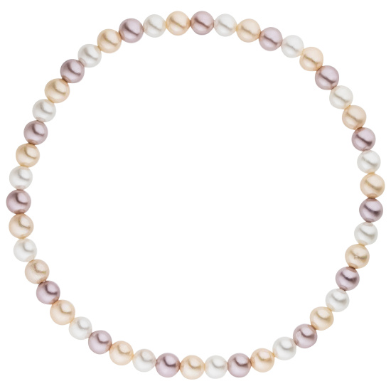 Armband Muschelkern Perlen multicolor 4 mm 17 cm Perlenarmband