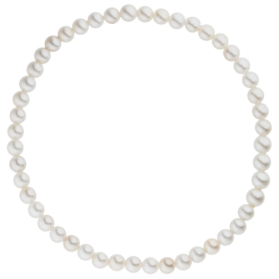 Armband Muschelkern Perlen weiß 4 mm 17 cm Perlenarmband
