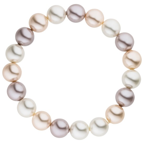 Armband Muschelkern Perlen multicolor 10 mm 17 cm Perlenarmband