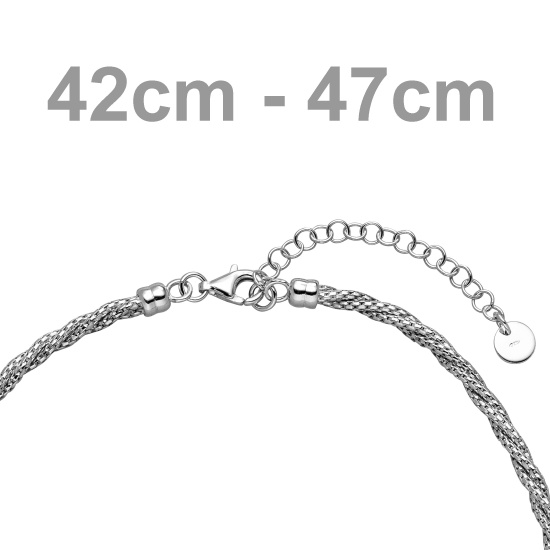 Collier Halskette 925 Sterling Silber 47 cm Kette Silberkette