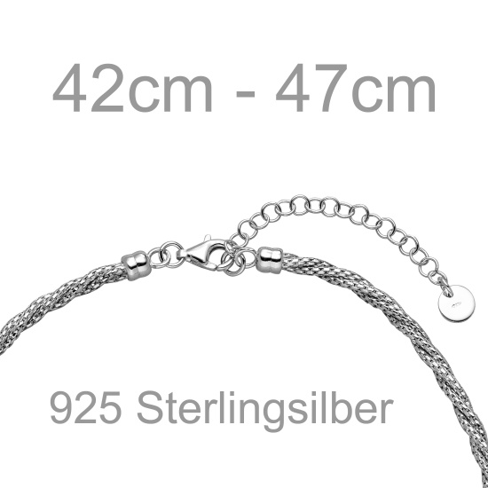Collier Halskette 925 Sterling Silber 47 cm Kette Silberkette