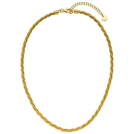 Collier Halskette 925 Sterling Silber vergoldet 47 cm Kette