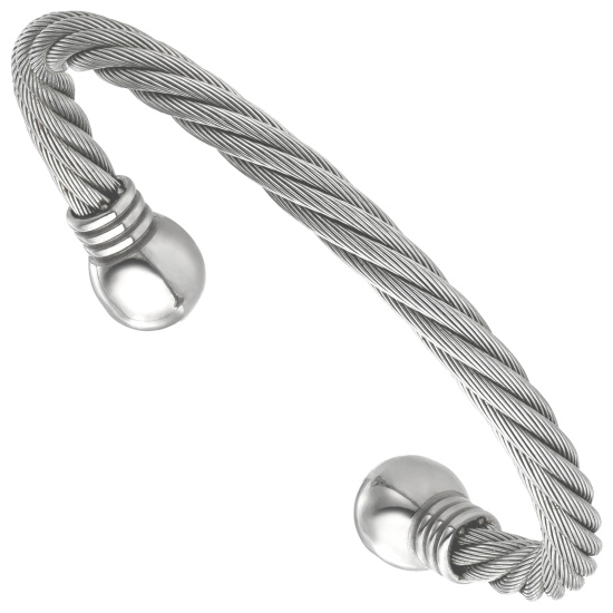 Armspange / offener Armreif Edelstahl mattiert 17 cm Armband