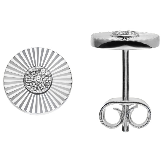 Ohrstecker 925 Sterling Silber 14 Zirkonia Ohrringe Silberohrringe