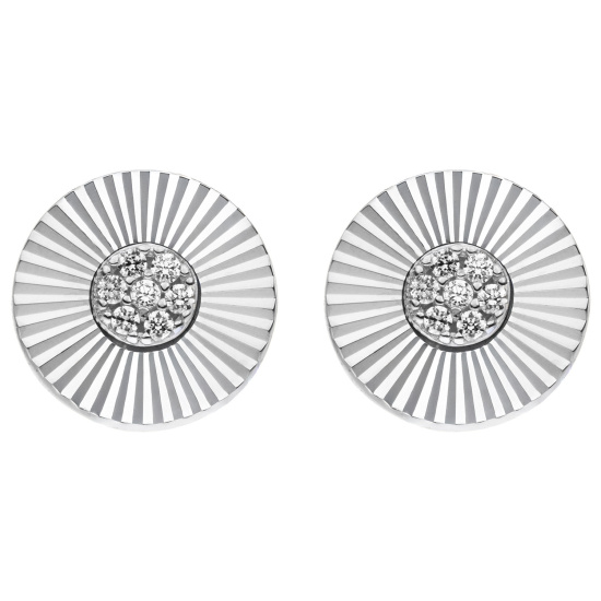 Ohrstecker 925 Sterling Silber 14 Zirkonia Ohrringe Silberohrringe