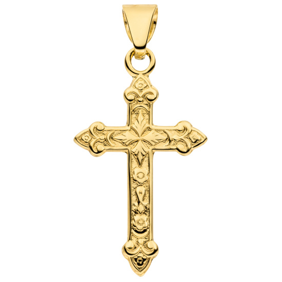 Anhänger Kreuz 333 Gold Gelbgold Kreuzanhänger