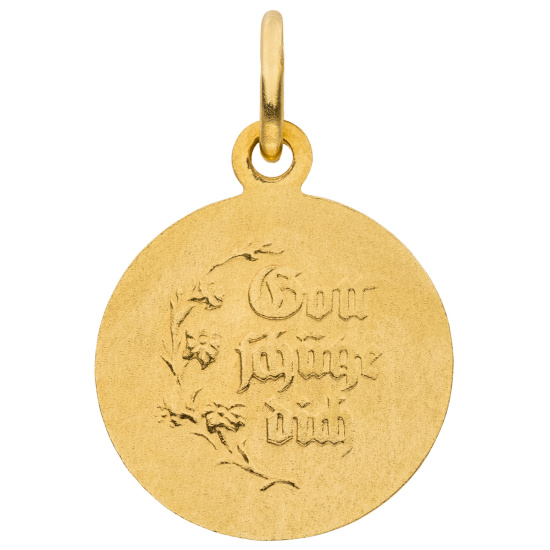 Anhänger Schutzengel 333 Gold Gelbgold mattiert Goldanhänger