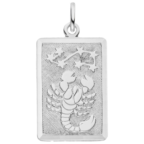 Anhänger Sternzeichen Skorpion eckig 925 Sterling Silber matt