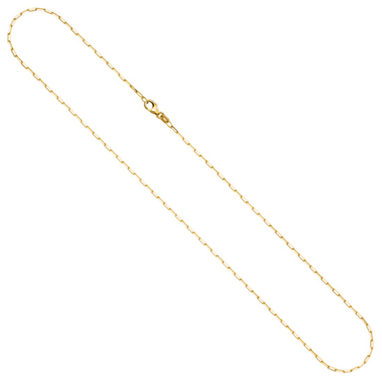 Weit-Ankerkette 585 Gold Gelbgold massiv diamantiert 45 cm Kette Halskette